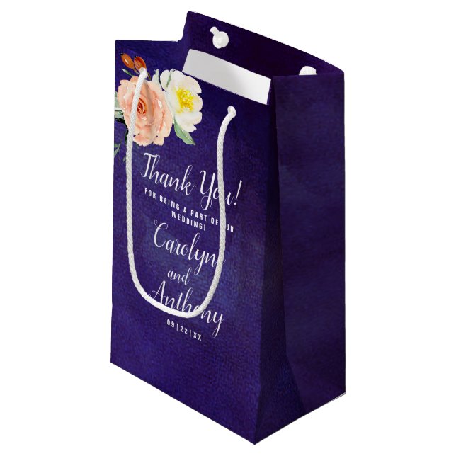 Die Romantik der blühenden Hochzeitskollektion Kleine Geschenktüte (Vorderseite Schrägansicht)