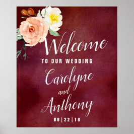 Die Romantik der blühenden Hochzeitskollektion Poster