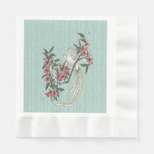 Die Romantik der Seidenaqua Serviette