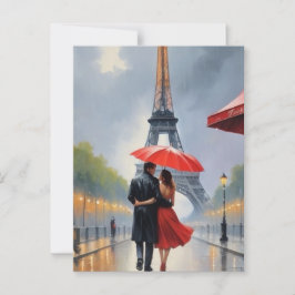 Die Romantik von Paris Postkarte
