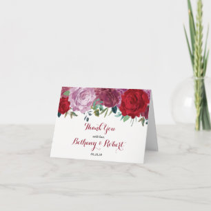 Die Romantische Florale Hochzeitskollektion Dankeskarte