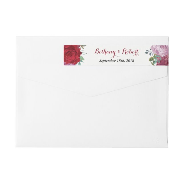 Die romantische Hochzeitskollektion der Blumen (Rückseite)