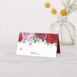 Die romantische Hochzeitskollektion der Blumen Platzkarte