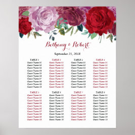 Die romantische Hochzeitskollektion der Blumen Poster