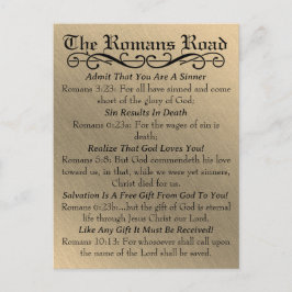 Die Römer Straße Sinner's Gebet Gold Black Postkarte
