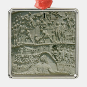 Die römische Armee, welche die Donau kreuzt Ornament Aus Metall