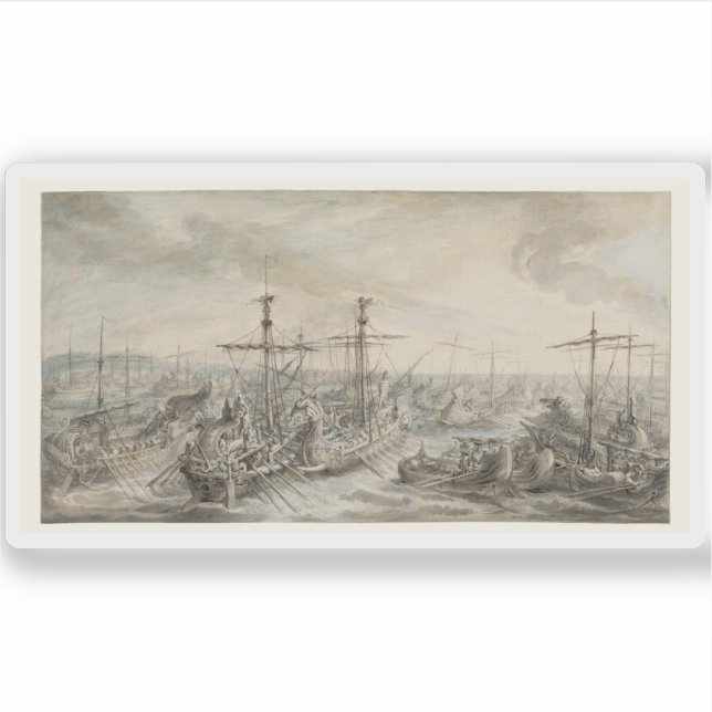 Die römische Flotte viktorianisch über den Karthag Aufkleber (Vorderseite)