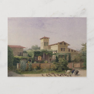 Die römischen Bäder, 1848 Postkarte