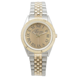 Die römischen Ziffern der Frauen mit Zitat Armbanduhr