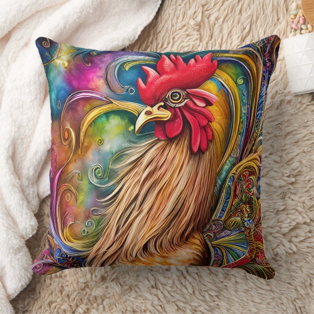 Die Rooster: Eine Schönheit zu sehen Kissen (Decke)