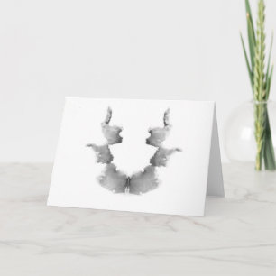 Die Rorschach Test-Tinte befleckt Kopf-Gesichter Karte