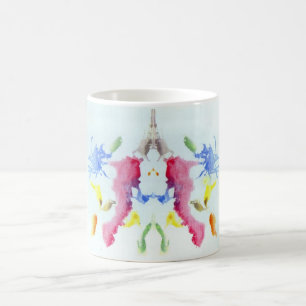Die Rorschach Test-Tinte befleckt Krabben-Hummer Kaffeetasse