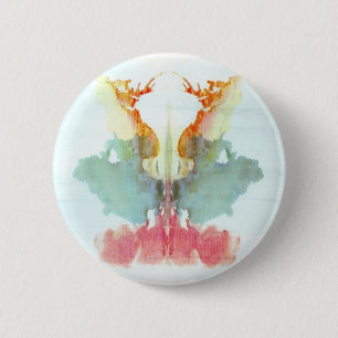 Die Rorschach Test-Tinte befleckt Menschen der Button
