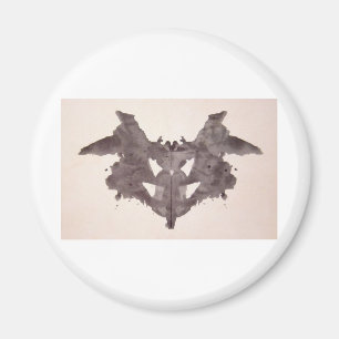 Die Rorschach Test-Tinte befleckt Schläger der Magnet