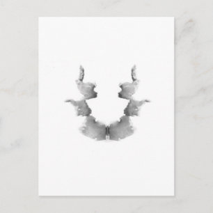 Die Rorschach-Test-Tintenklecks-Tafel 7 Köpfe Gesi Postkarte