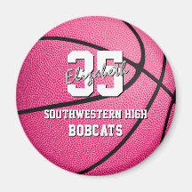 Die rosa Basketballmannschaft der Girl
