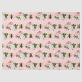 Die rosa und goldene Bienenreihe - Design 10 Seidenpapier