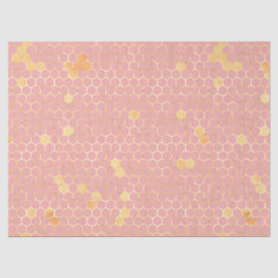 Die rosa und goldene Bienenreihe - Design 2 Seidenpapier