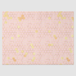 Die rosa und goldene Bienenreihe - Design 3 Seidenpapier