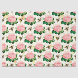 Die rosa und goldene Bienenreihe - Design 4 Seidenpapier
