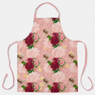 Die rosa und goldene Bienenreihe - Design 7 Schürze