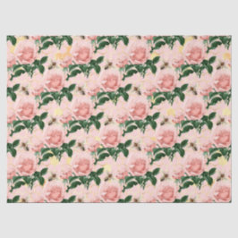 Die rosa und goldene Bienenreihe - Design 8 Seidenpapier