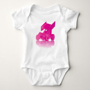 Die rosa Winged Reflexion sprinten Auto Baby Strampler