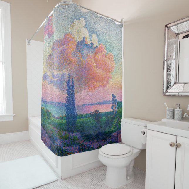Die rosa Wolke von Henri Edmond Cross Duschvorhang (Beispiel)