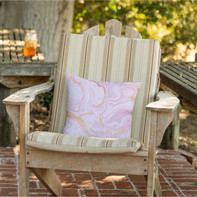 Die Rose aus Marmor im Goldstil Kissen (Stuhl)