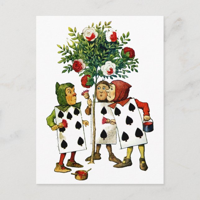 Die Rose der Königin in der Alice im Wunderland ma Postkarte (Vorderseite)