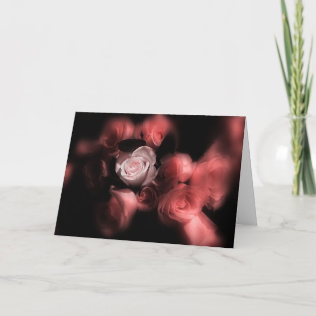 Die Rose der Rose Feiertagskarte (Vorderseite)