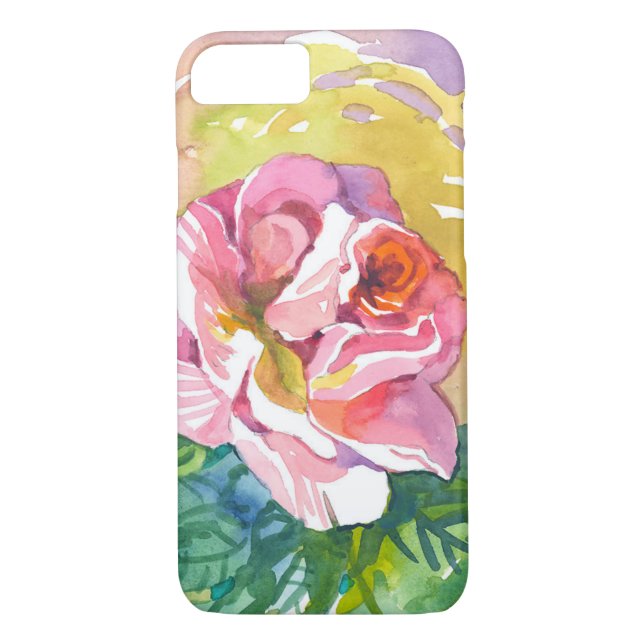 Die Rose der Wasserfarben ist einzigartig Case-Mate iPhone Hülle (Rückseite)