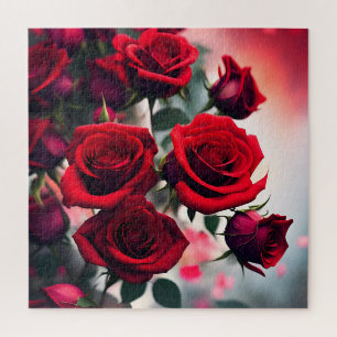 "Die Rose des Scharlachrots blüht: Ein Bouquet der