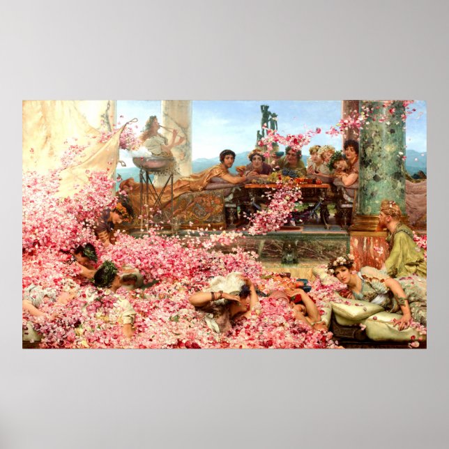 Die Rose Heliogabalus, Lawrence Alma-Tadema Poster (Vorne)