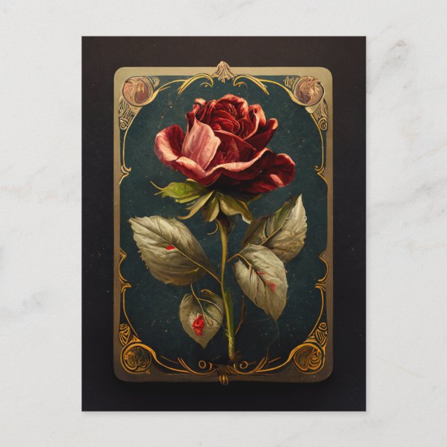 Die Rose Postkarte (Vorderseite)