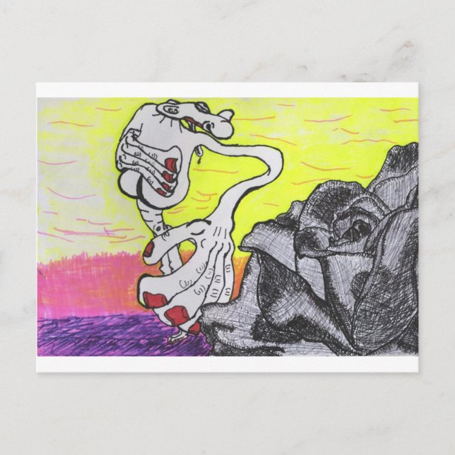Die Rose Postkarte (Vorderseite)