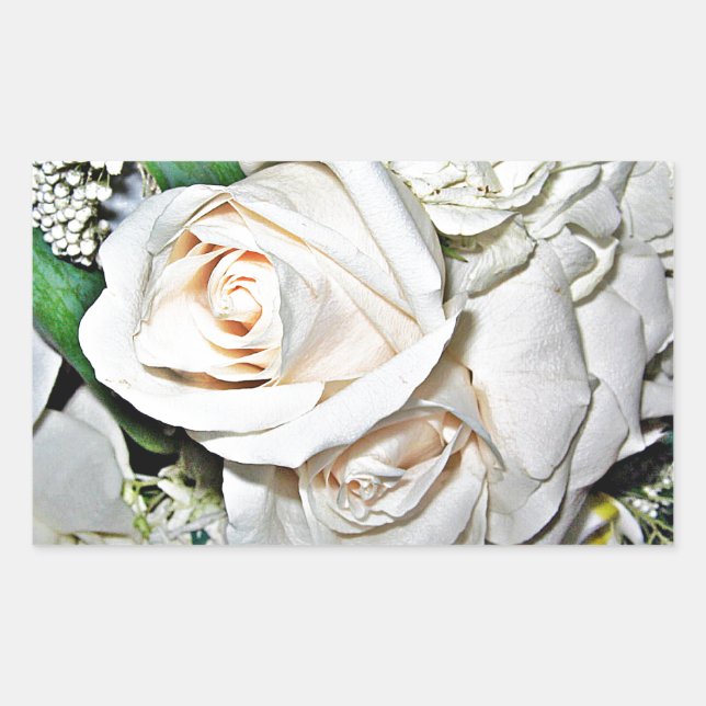 Die Rose_ Rechteckiger Aufkleber (Vorderseite)