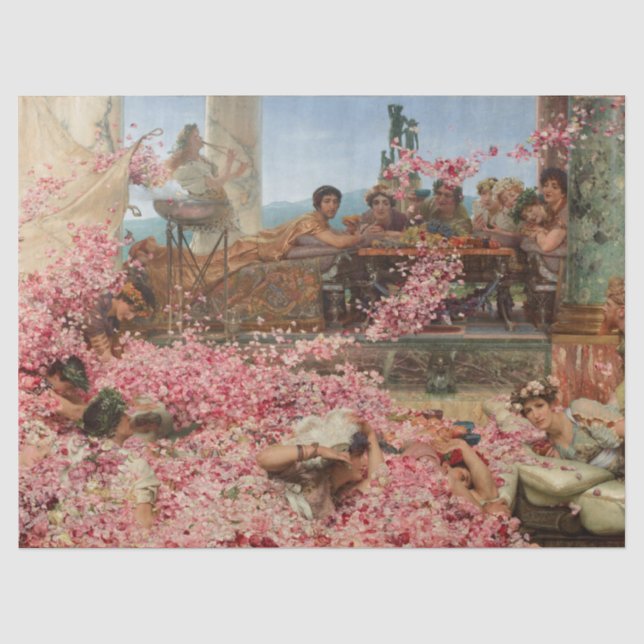 Die Rose von Heliogabalus Sir Lawrence Alma-Tadema Seidenpapier (Vorderseite)