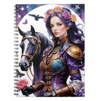 Die Rosenknospe Series-Steampunk-Rosenknospe und i Notizblock