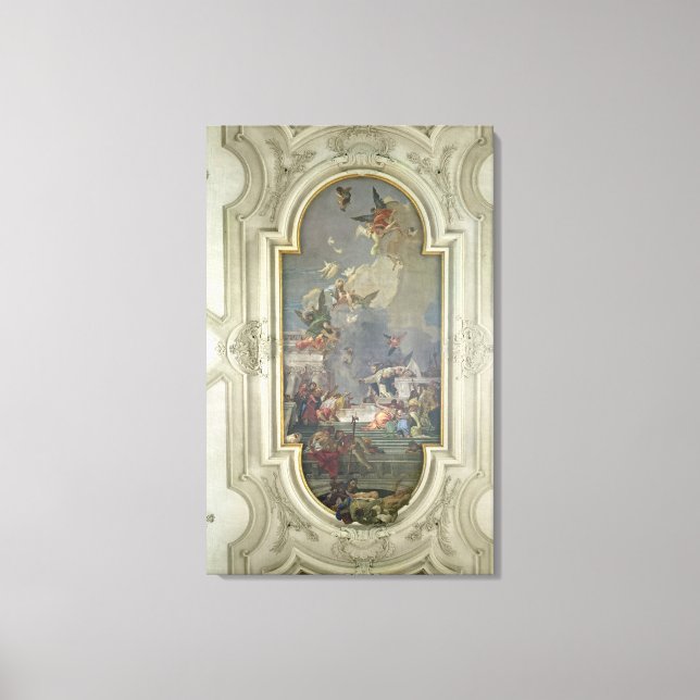Die Rosenkranzinstitution von St. Dominic (fres Leinwanddruck (Vorderseite)