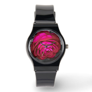 Die rosige Kamelie Armbanduhr