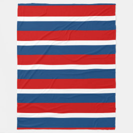 Die rot-weiße und blaue Streifen Fleece-Blanket Fleecedecke