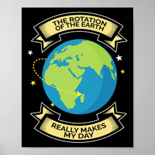 Die Rotation der Erde macht mein naturwissenschaft Poster