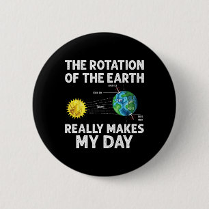 Die Rotation der Erde macht meinen naturwissenscha Button