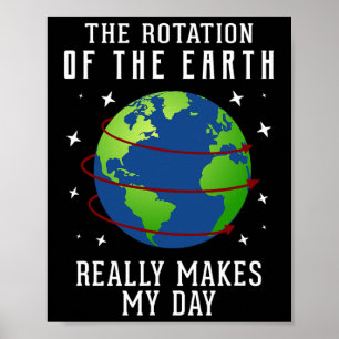 Die Rotation der Erde macht meinen naturwissenscha Poster