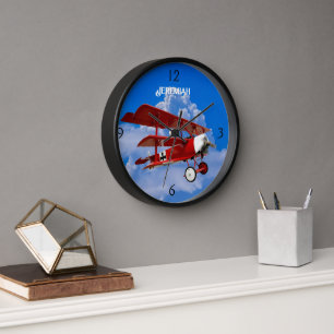 Die "Rote Baron" Dreidecker Uhr