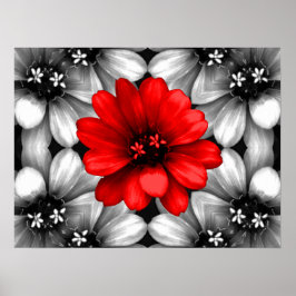 Die rote Blume ist anders Poster