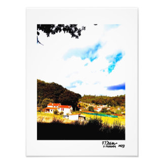 Die rote Dachdecke Fotodruck