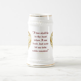 Die rote Grenze Stein des Goldgriechischen Bierglas