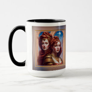 Die Rote KI Kunst von Xzendor7 Tasse